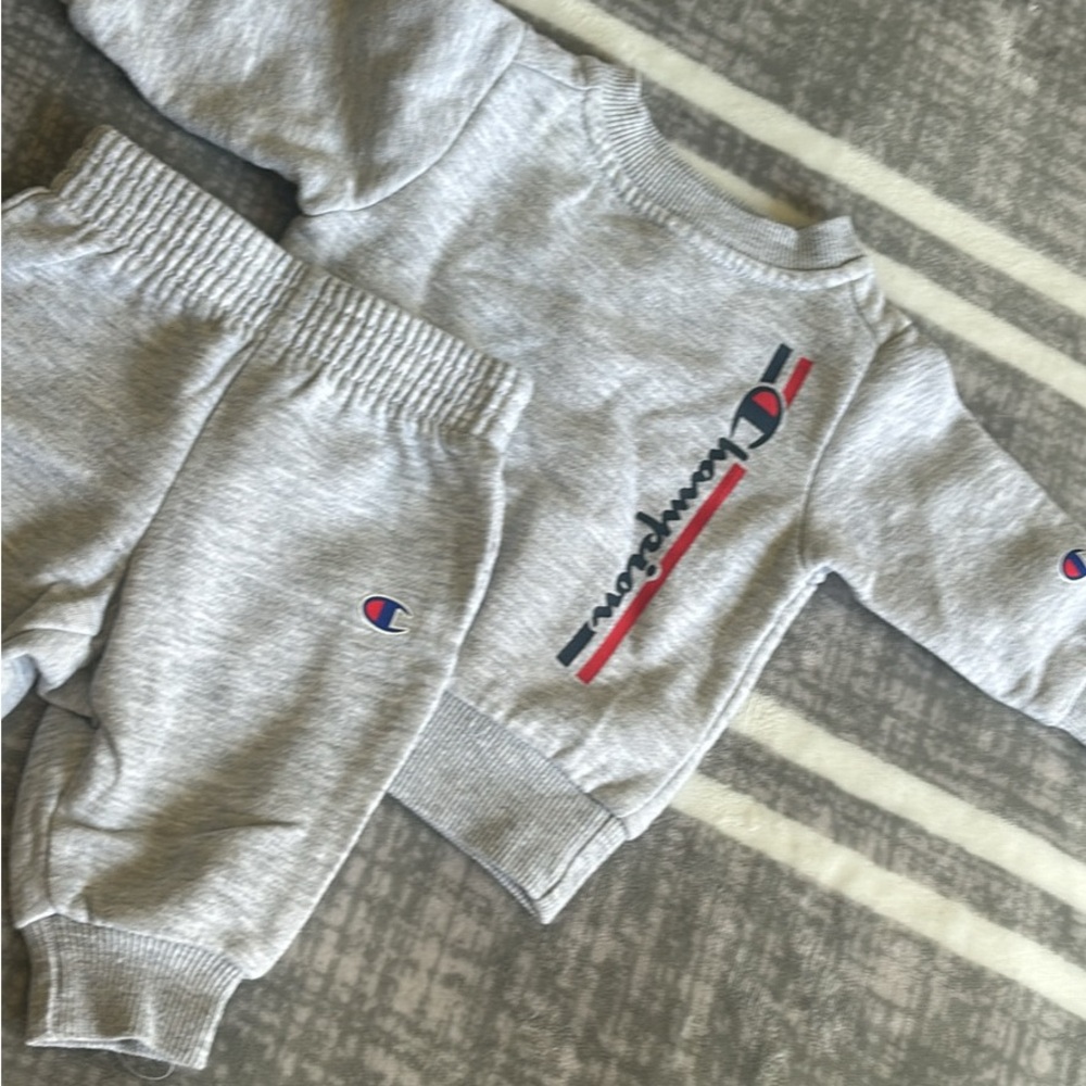 Champion Kids Gray Sweatshirt and Jogger Set
